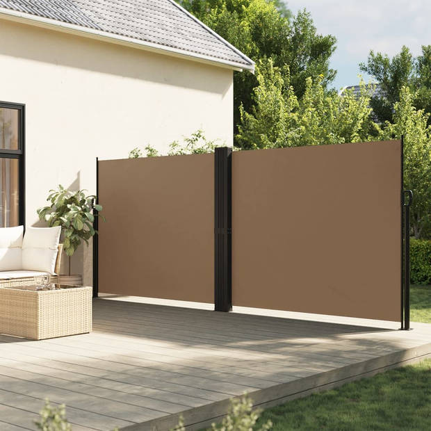 vidaXL Windscherm uittrekbaar 180x1200 cm taupe