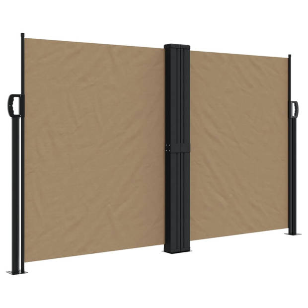 vidaXL Windscherm uittrekbaar 140x600 cm taupe