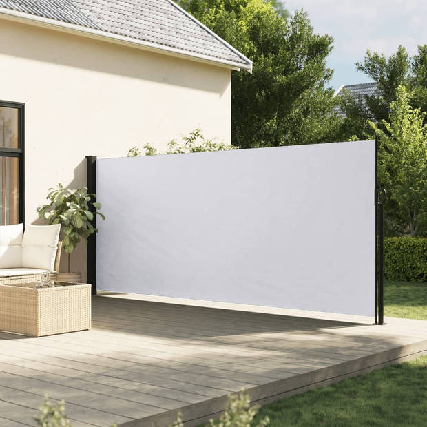 vidaXL Windscherm uittrekbaar 160x300 cm wit