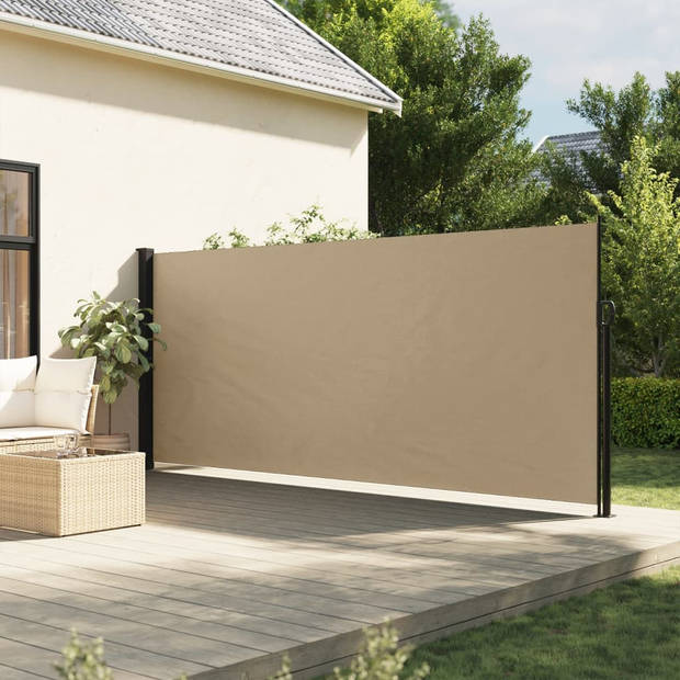 vidaXL Windscherm uittrekbaar 160x300 cm beige