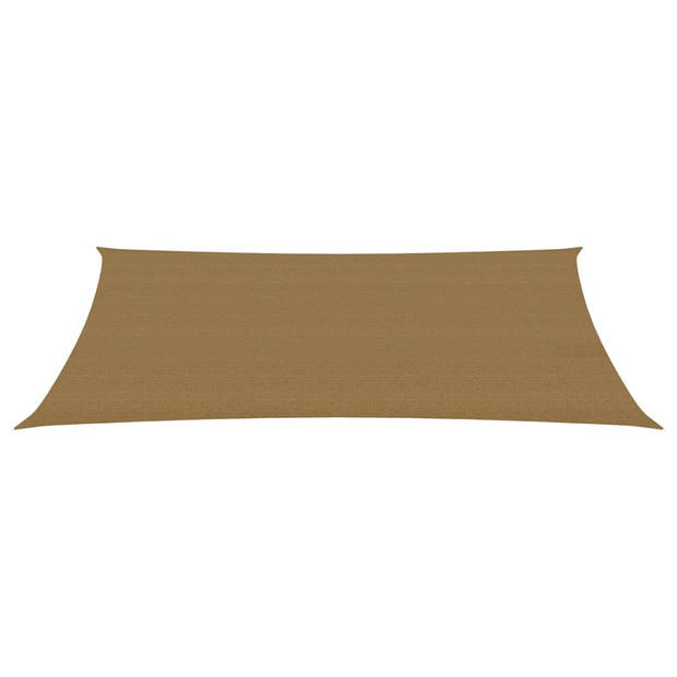 vidaXL Zonnezeil 160 g/m² 3x6 m HDPE taupe