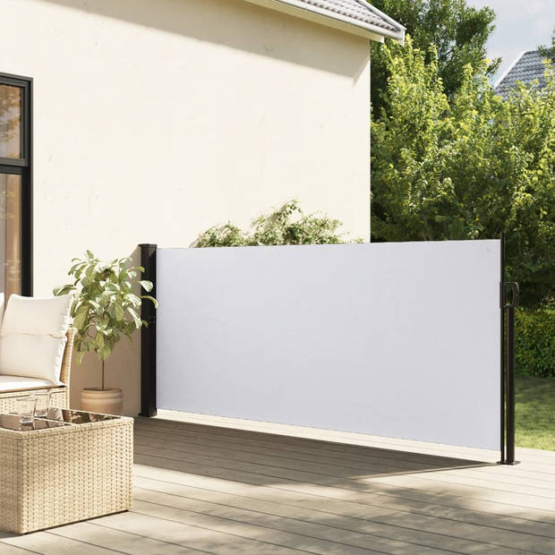 vidaXL Windscherm uittrekbaar 120x500 cm wit