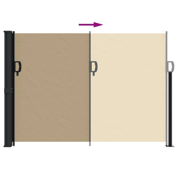 vidaXL Windscherm uittrekbaar 140x300 cm beige