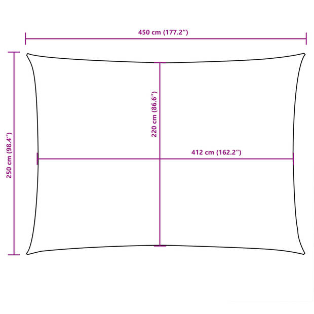 vidaXL Zonnescherm rechthoekig 2,5x4,5 m oxford stof bruin