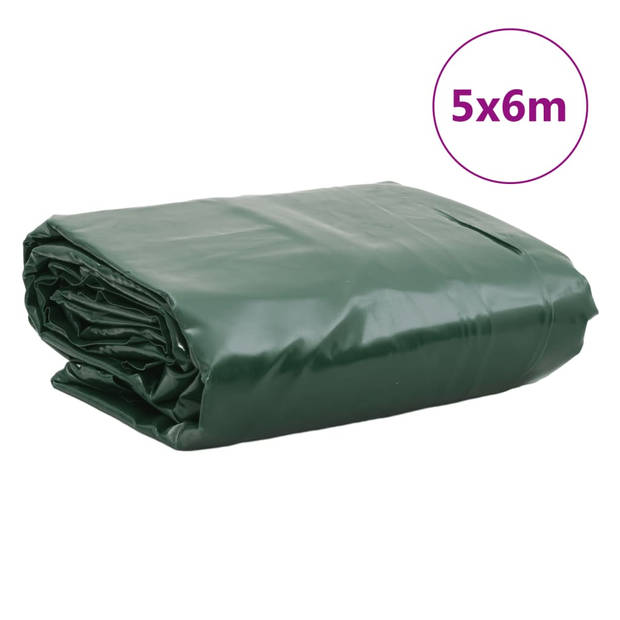 vidaXL Dekzeil 650 g/m² 5x6 m groen