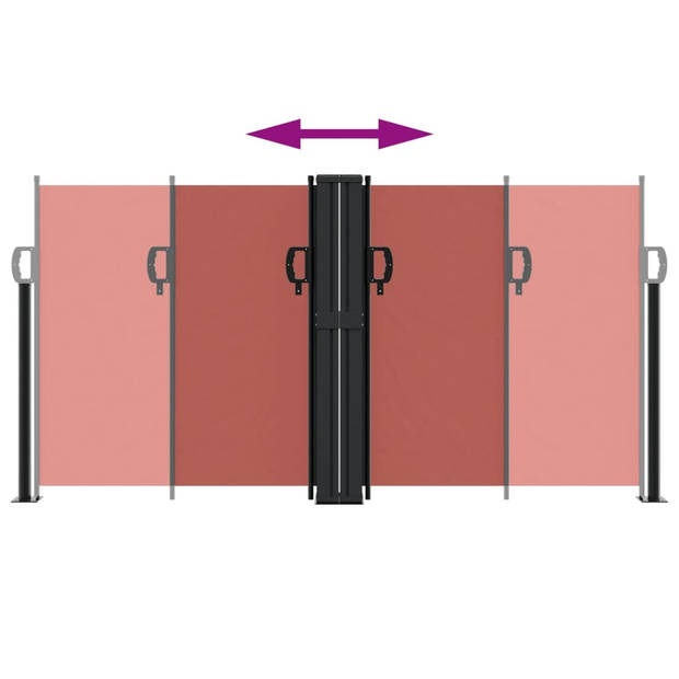 vidaXL Windscherm uittrekbaar 120x1200 cm terracottakleurig