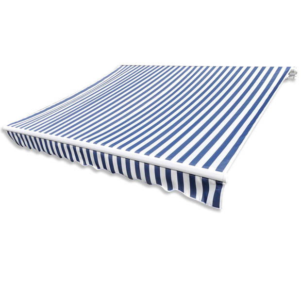 vidaXL Luifeldoek 6x3 m canvas blauw en wit