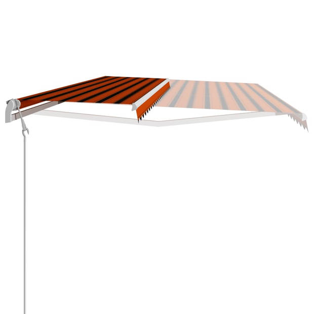 vidaXL Luifel automatisch uittrekbaar 500x300 cm oranje en bruin