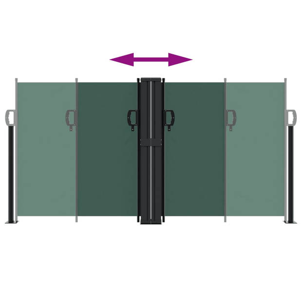 vidaXL Windscherm uittrekbaar 120x600 cm donkergroen