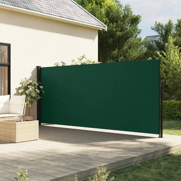 vidaXL Tuinscherm uittrekbaar 180x600 cm donkergroen