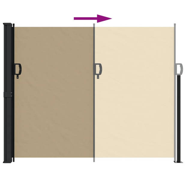 vidaXL Windscherm intrekbaar 170x300 cm beige