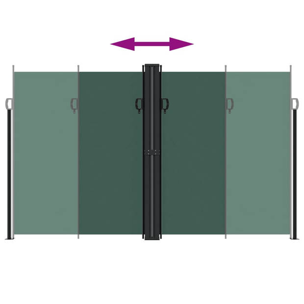 vidaXL Windscherm uittrekbaar 200x600 cm donkergroen