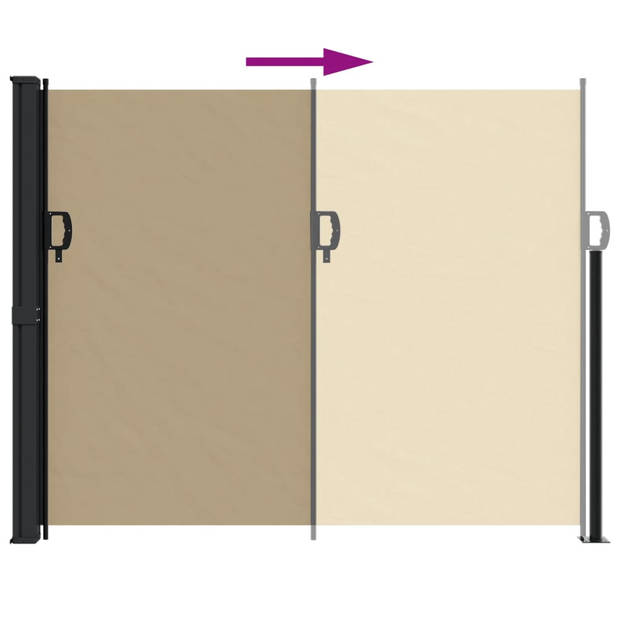 vidaXL Windscherm uittrekbaar 160x600 cm beige