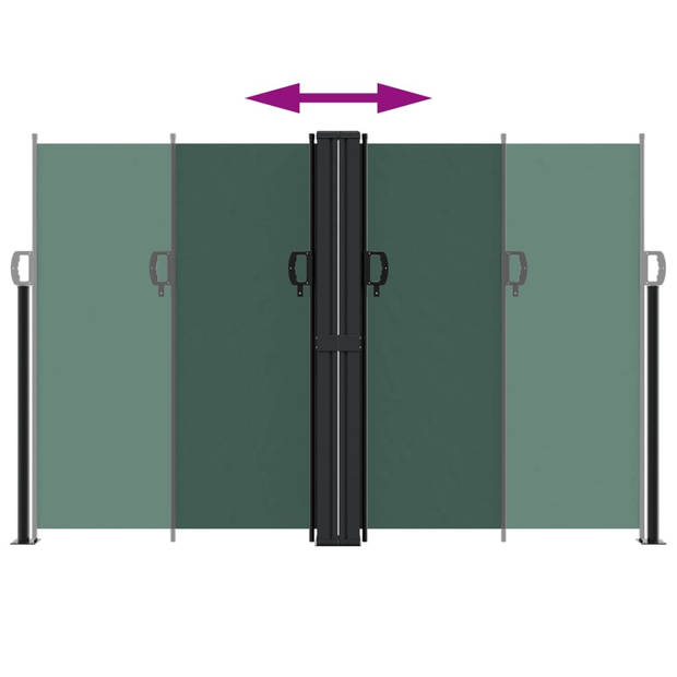 vidaXL Windscherm uittrekbaar 160x1000 cm donkergroen