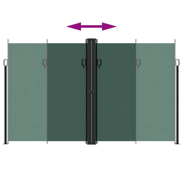 vidaXL Windscherm uittrekbaar 200x1000 cm donkergroen