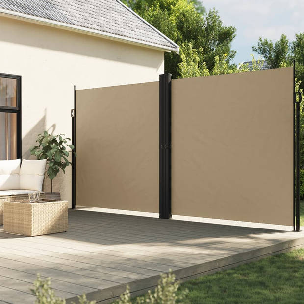 vidaXL Windscherm uittrekbaar 200x1000 cm beige