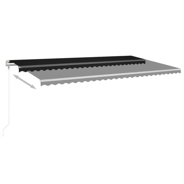 vidaXL Luifel automatisch met LED en windsensor 600x300 cm antraciet