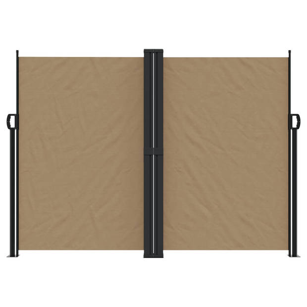 vidaXL Windscherm uittrekbaar 180x600 cm taupe