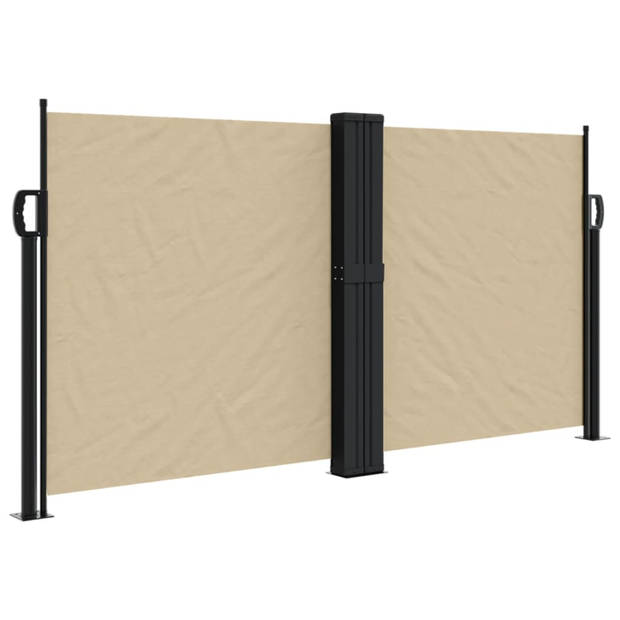 vidaXL Windscherm uittrekbaar 120x600 cm beige