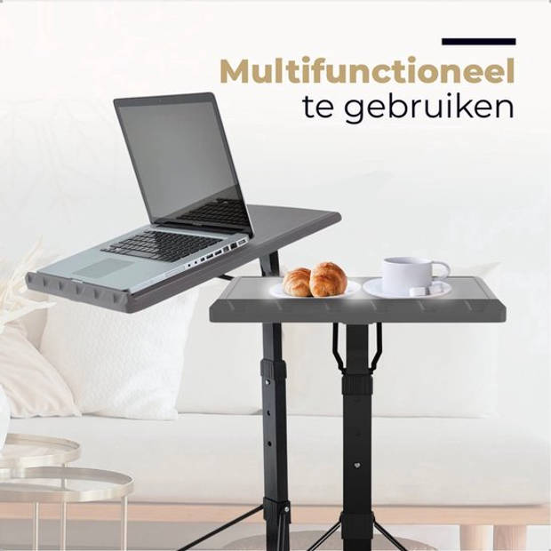 Merah® Laptoptafel en Bijzettafel - Bedtafel – laptoptandaard – Grijs