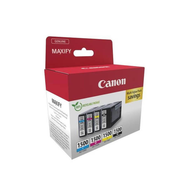 Multipack-inktcartridges - CANON - PGI-1500 Zwart/Cyaan/Magenta/Geel