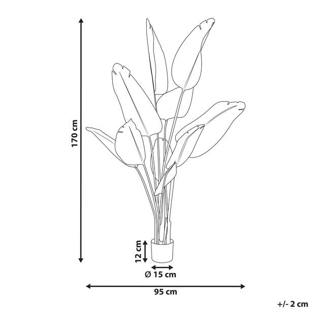 Beliani BANANA TREE - Kunstplant-Groen-Synthetisch materiaal