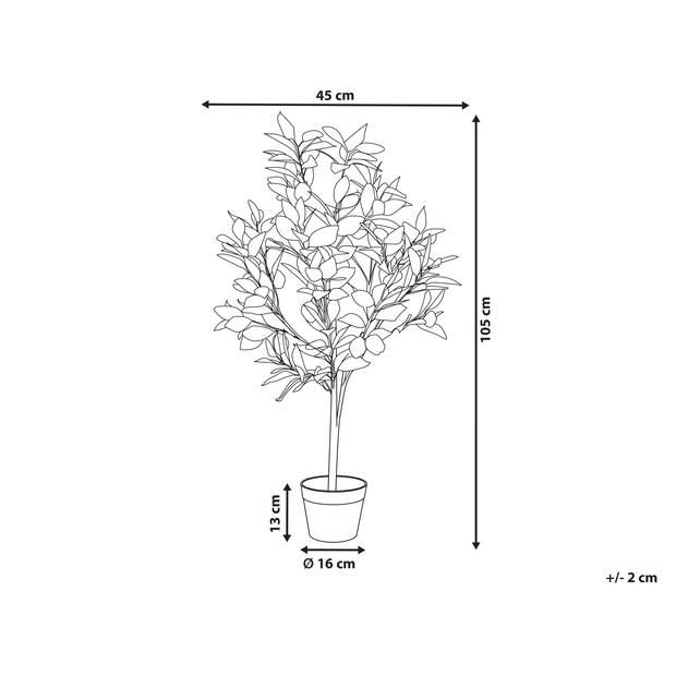 Beliani LEMON TREE - Kunstplant-Groen-Synthetisch materiaal