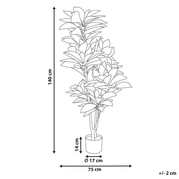 Beliani CODIAEUM - Kunstplant-Groen-Synthetisch materiaal