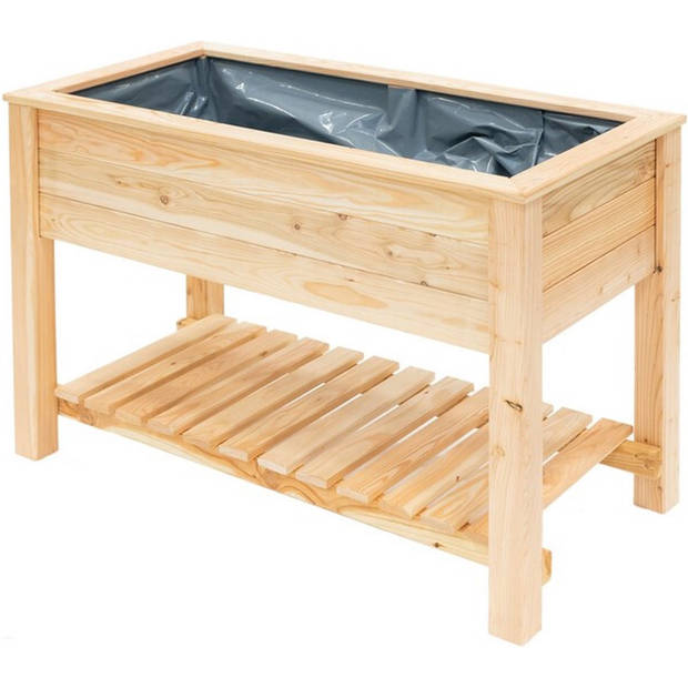 Westmann Plantenbak larikshouten hoge Moestuin Emily met plank 120x65x75 cm WM102420