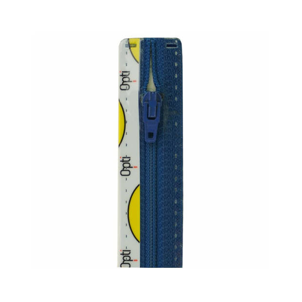 Opti 4800 S40 spiraalrits 4mm niet deelbaar 15 cm met werratrekker marine blauw