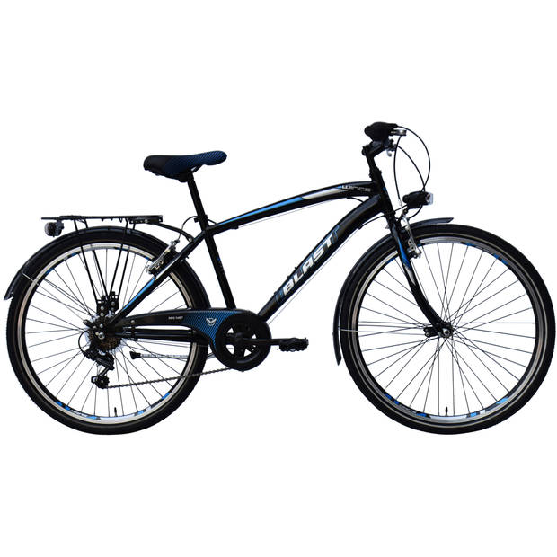 Wings Jongensfiets Blast 26 Inch 41 cm Jongens 6V V-Brakes Zwart/Blauw