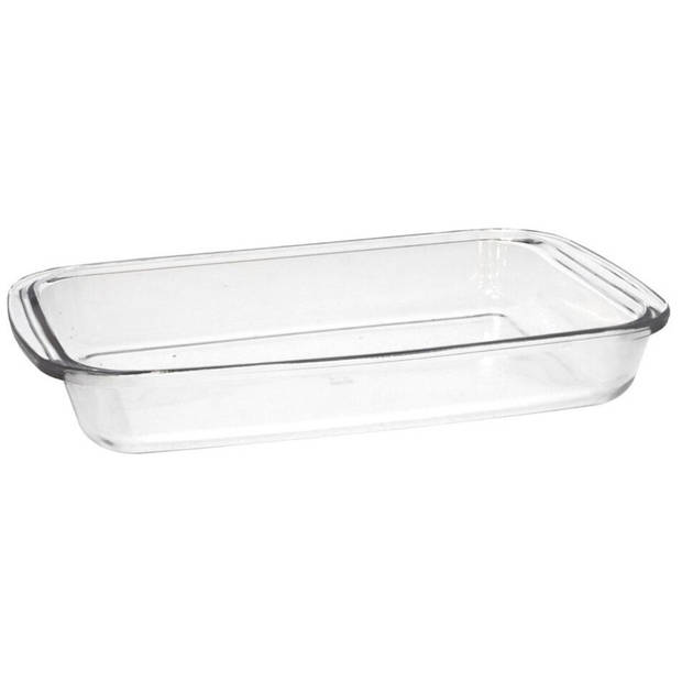 Ovenschaal van borosilicaat glas - set van 2 - rechthoek - 2.2 en 2.9 liter - serveerschaal - Ovenschalen