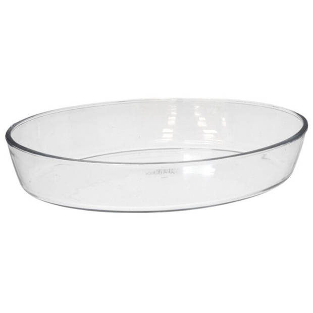 Ovenschaal van borosilicaat glas - set van 2 - ovaal - 3.2 en 2.4 Liter - serveerschaal - Ovenschalen