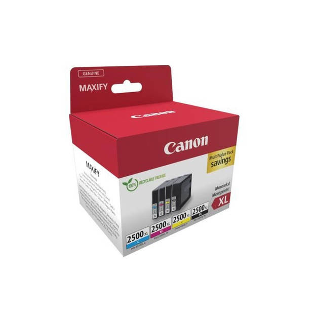 Multipack-inktcartridges - CANON - PGI-2500XL Zwart/Cyaan/Magenta/Geel - Hoog rendement