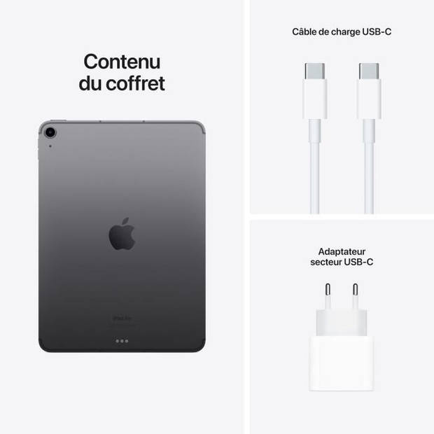 Apple - iPad Air (2022) - 10.9 - WiFi + mobiel - 256 GB - Spacegrijs