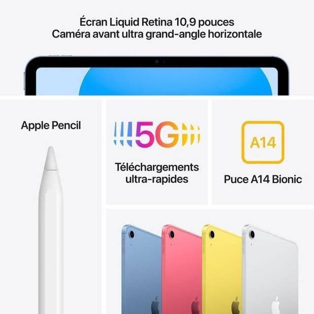 Apple - iPad (2022) - 10.9 - WiFi + Cellular - 256 GB - Blauw