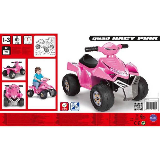 FEBER - Quad Racy Pink - Elektrisch voertuig voor 6 volt kind