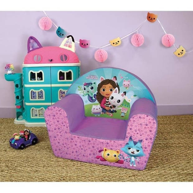 Clubstoel voor kinderen GABBY AND THE MAGIC HOUSE - Fun House - L.52 x D.33 x H.42 cm - herkomst Frankrijk