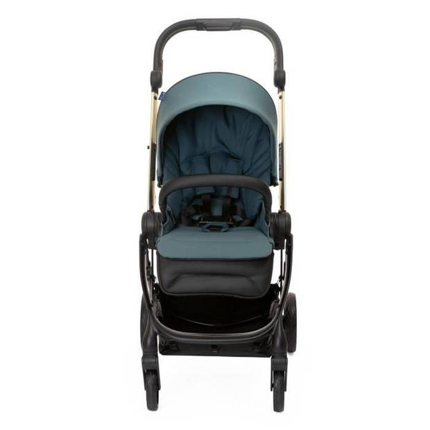 Stadskinderwagen - CHICCO - One4Ever Green Gem - Omkeerbare hangmat - Grote wielen - Gewicht 7,9 kg