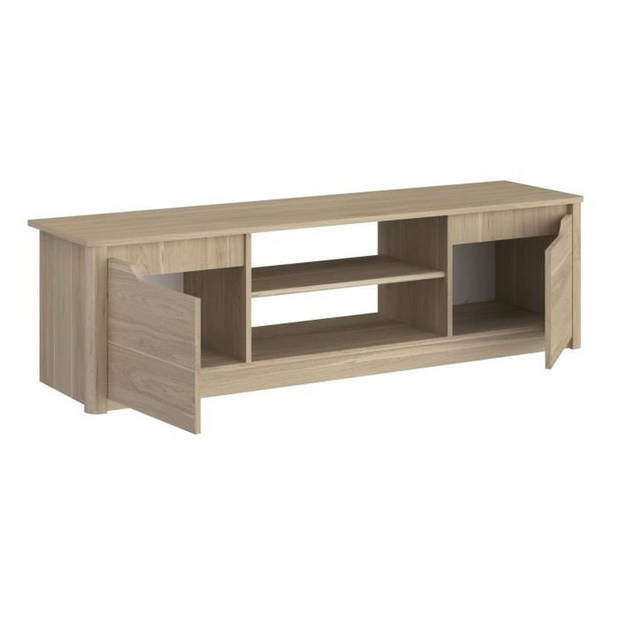 BETTY klassiek TV-meubel - Eiken decor spaanplaatmeubel - L150 x H42 x D60 cm