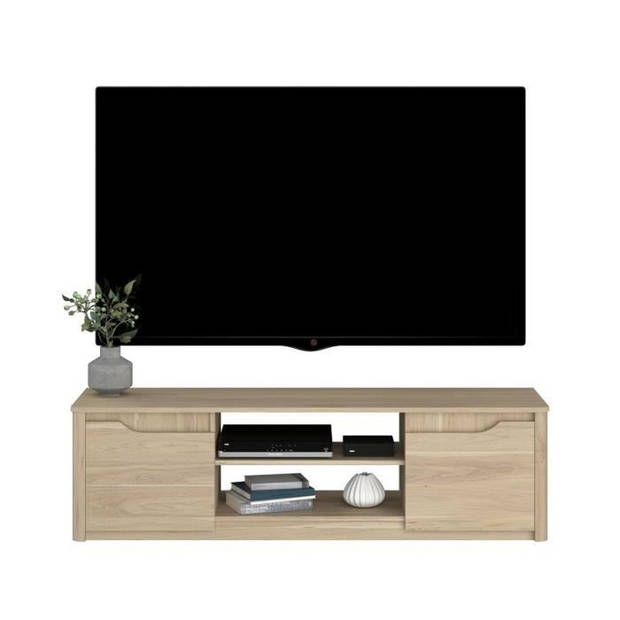 BETTY klassiek TV-meubel - Eiken decor spaanplaatmeubel - L150 x H42 x D60 cm