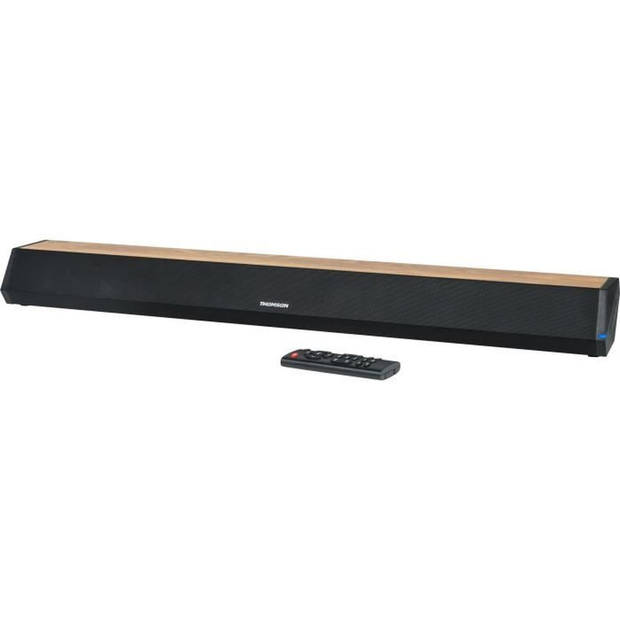 THOMSON SB552BTS Bluetooth USB-soundbar met subwoofer van hout en zwarte afwerking