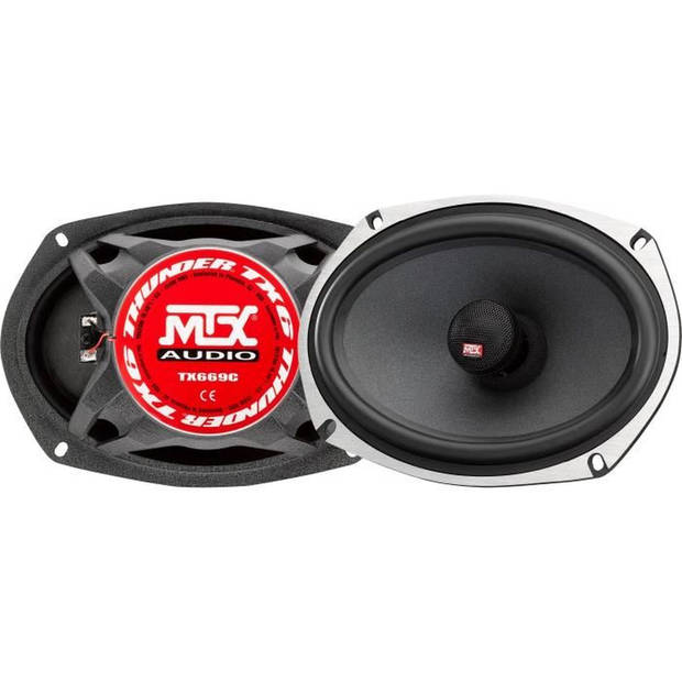 MTX TX669C Coaxiale luidsprekers 16x23cm 6x9 2-weg 120W RMS 4O aluminium chassis neodymium tweeter zijden dome-spoel