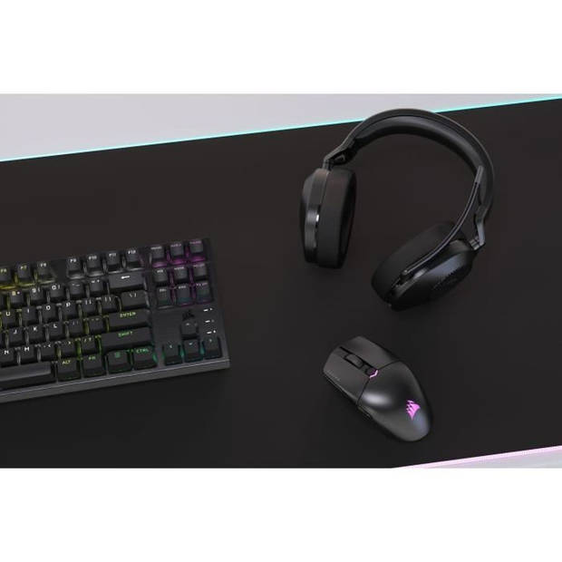 Draadloze gamingheadset - CORSAIR - HS65 Wireless V2 - Koolstof