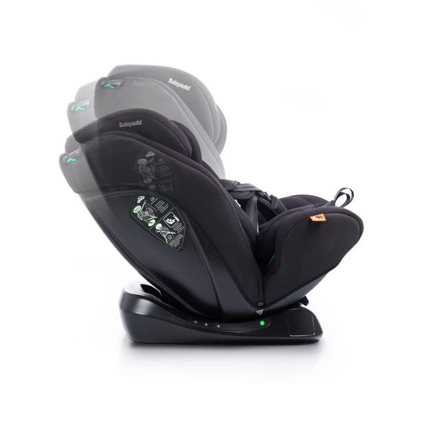 BabyAuto Lolo Autostoel - iSize - 40-150 cm - 0-12 jaar - 0-36 kg - Groep 1 2 3 - Zwart Autostoeltje - Isofix