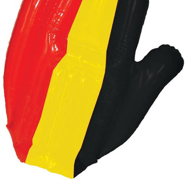 Funny Fashion Supporters feestartikelen - opblaasbare hand - vlag Belgie - 38 cm - Opblaasfiguren