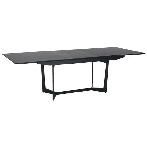 Giga Meubel - Uitschuifbare Eettafel Zwart - Eiken Fineer/Metaal - 200-250xcm