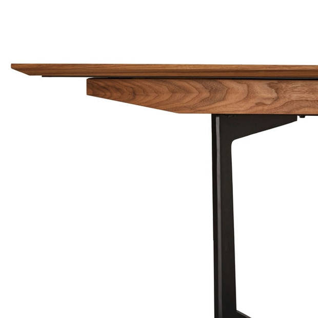 Giga Meubel - Uitschuifbare Eettafel Walnootbruin - Eiken Fineer/Metaal - 200-250cm