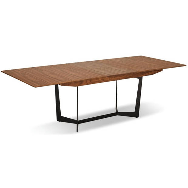 Giga Meubel - Uitschuifbare Eettafel Walnootbruin - Eiken Fineer/Metaal - 200-250cm