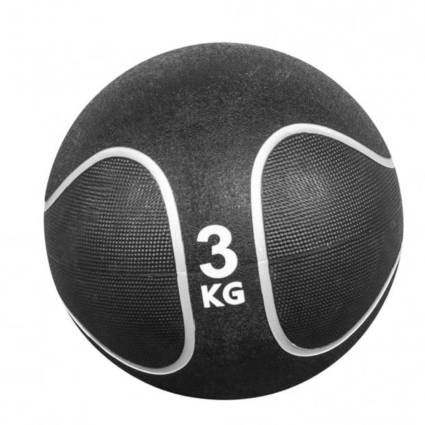 Gorilla Sports Medicijn Bal set 12 kg - 3 trainings Ballen - Medicine ball - Zwart